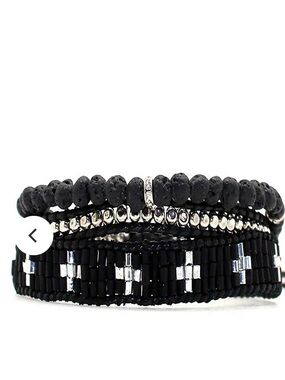 LASR X Katie Soleil Maddox Triple Wrap Beaded Bracelet